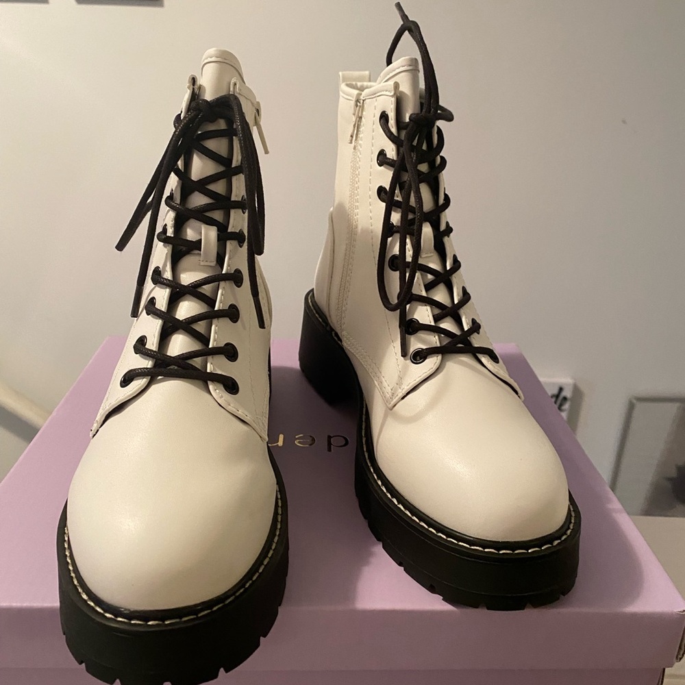 Madden Girl White Boots